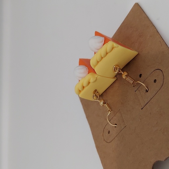 Pumpkin Pie Slice Earrings - Picture 3 of 3